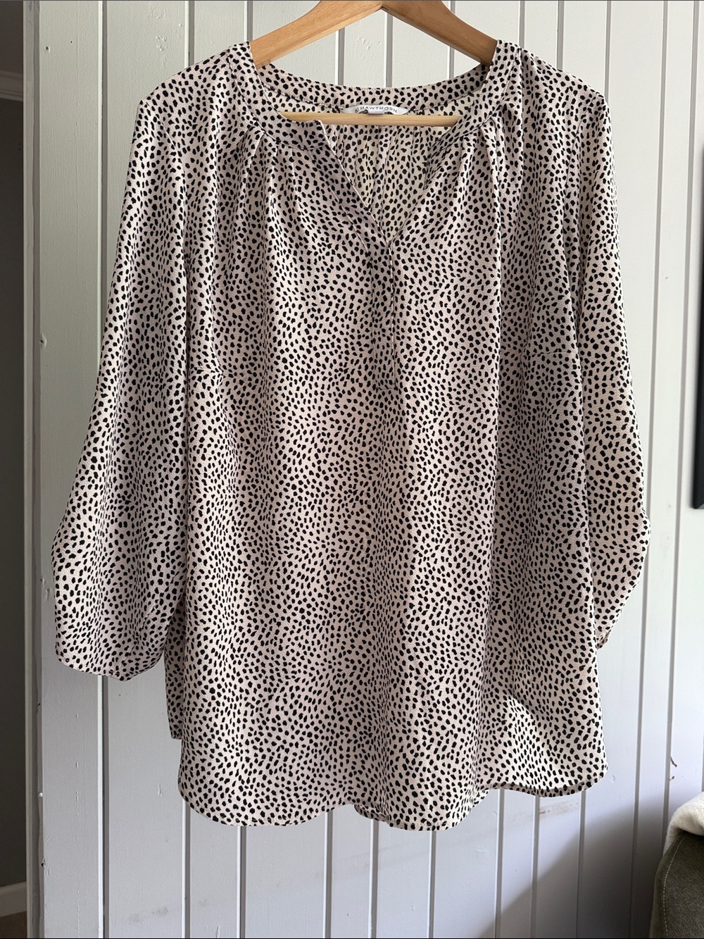 41 Hawthorn Cream Blouse with Black Dot Print